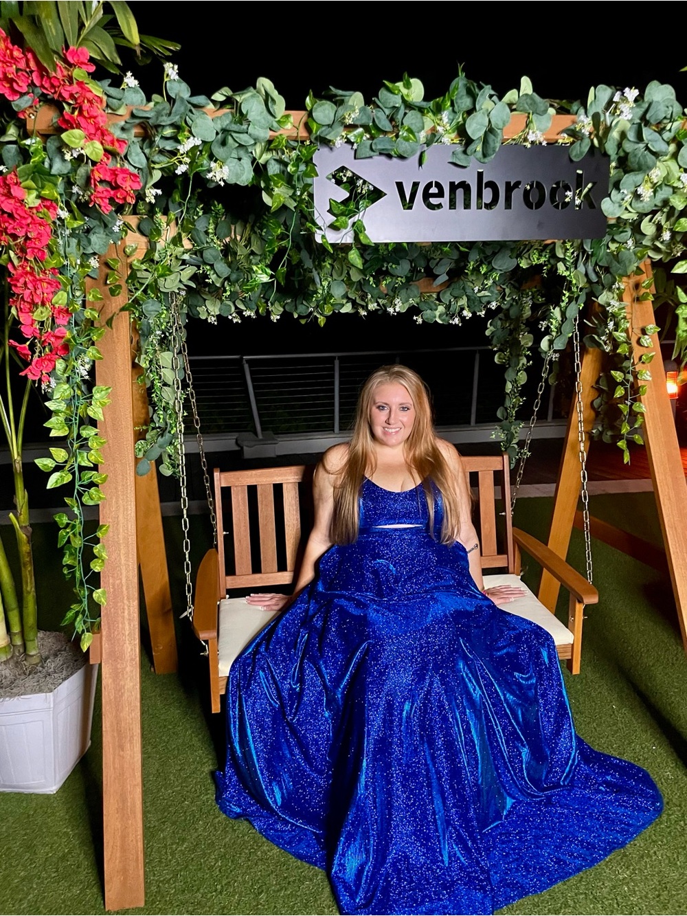 Royal Blue Sparkle Prom Dress - Women
